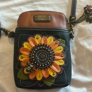 Chala crossbody purse with sunflower and bee design. lightly used- Ex condition.